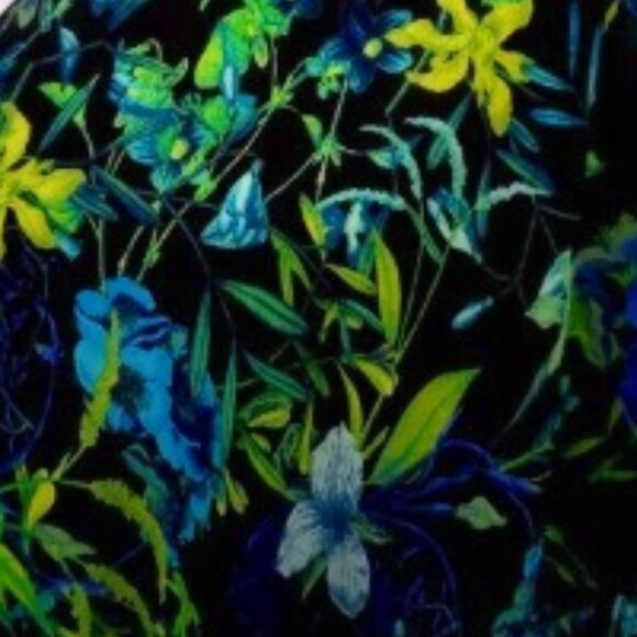 Gorgeous CARTISE Floral Tropical Wrap Scarf Beach Cover Up Cobalt Blue Greens - Picture 1 of 5